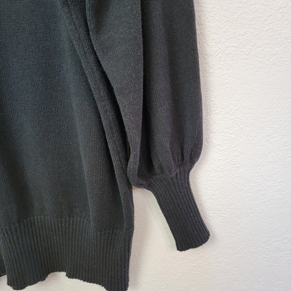 MISA Los Angeles Nastassja Cashmere-Blend Turtleneck Sweater Dress Black Medium - Picture 6 of 11